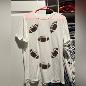 Football sequin t shirt